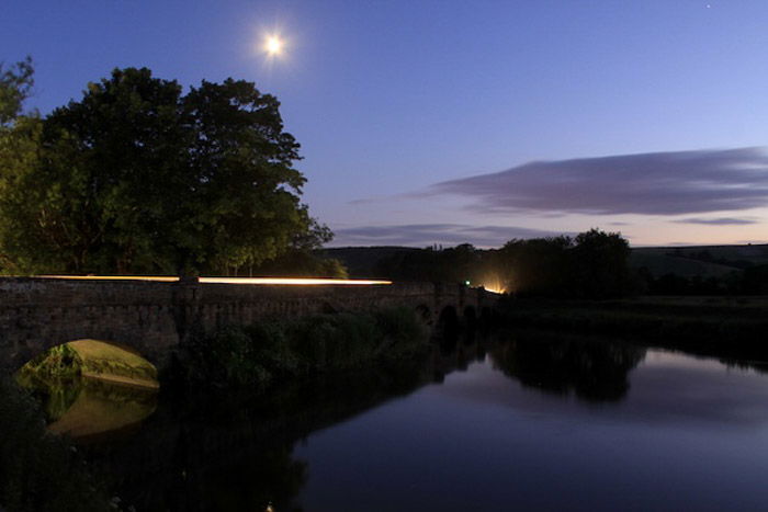 A serene landscape scene at night - when not to use a flash