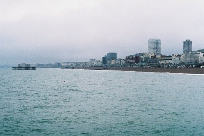 A beautiful coastal seascape shot on an overcast day 