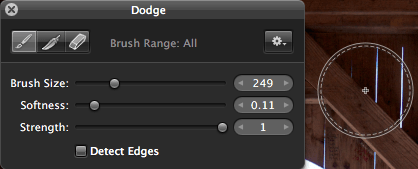 Changing the settings in the dodge tool - Burn & Dodge Tools Instead of HDR