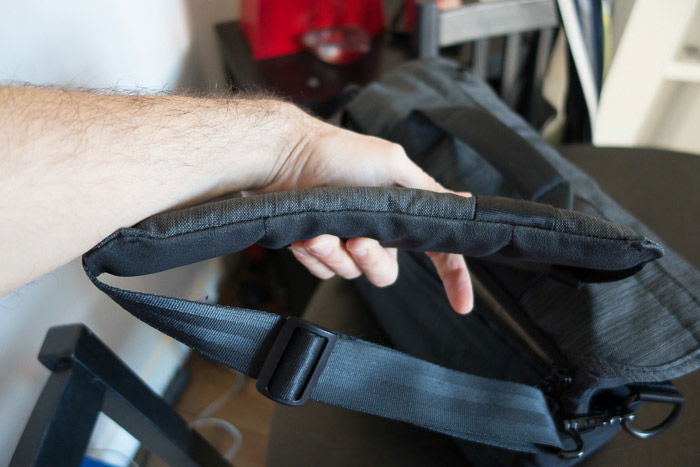 The strap of the Tenba Messenger Camera Bag