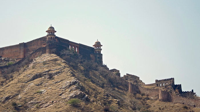 lovely view of a mountain top building at rajasthan - awesome locations for landscape photography