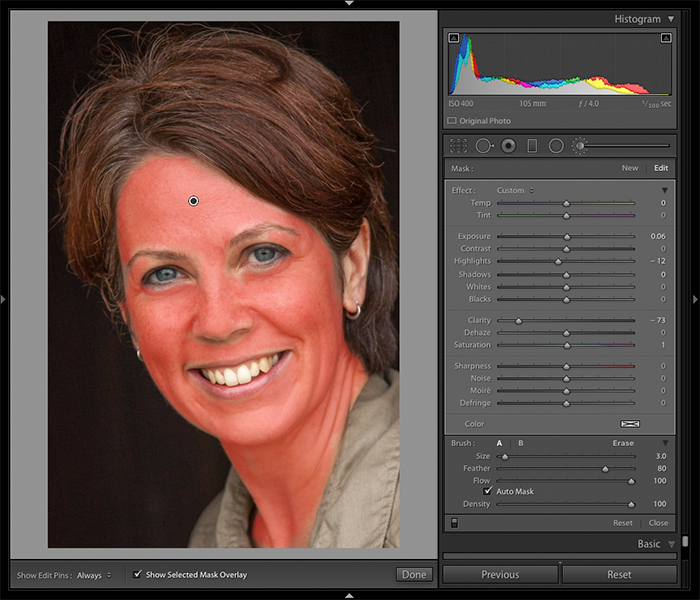 editing portraits in lightroom