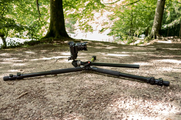 Tripods for Landscape Photography: Manfrotto tripod in minimum height configuration