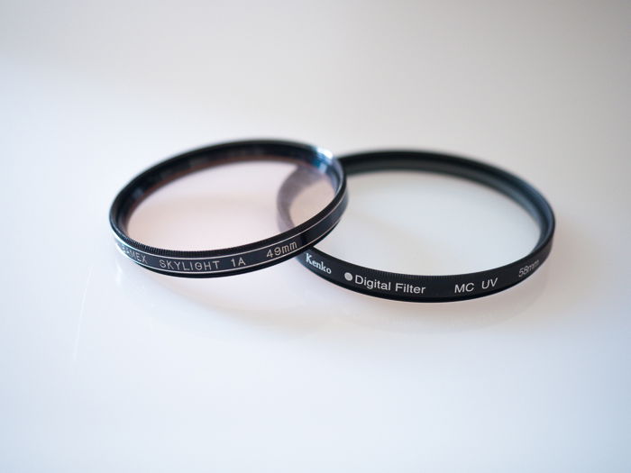 Filters for landscape photography: Example of Skylight filter and UV filter