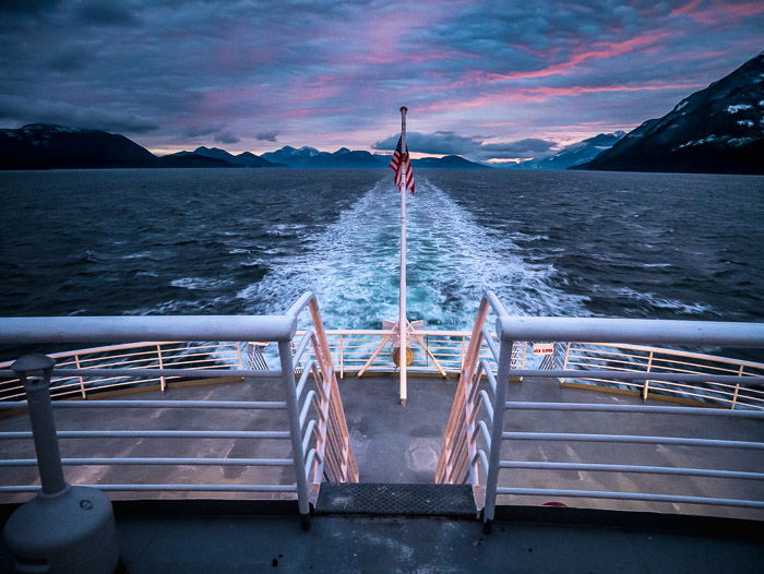 A stunning coastal photography shot from a ship
