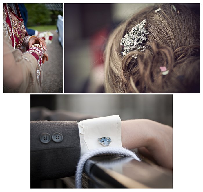 Photographing wedding details: Wedding party details collage