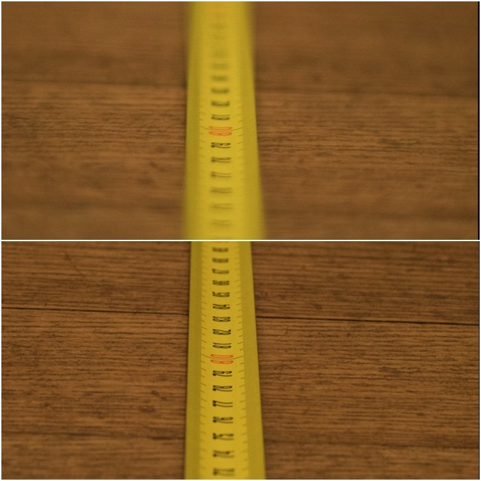 Example of natural in-camera blur through depth of field