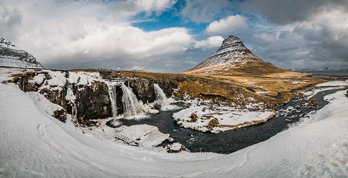 Foto de Kirkjufellsfoss, tomada durante el taller de fotografía de Islandia de Casey Kiernan