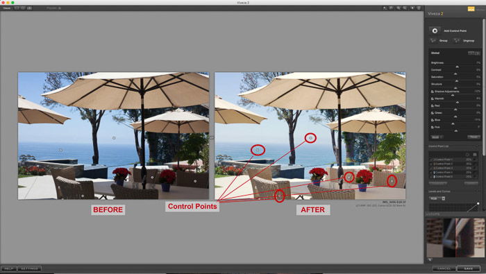 Viveza in Lightroom - Using control points to apply selective adjustments to edit photos.