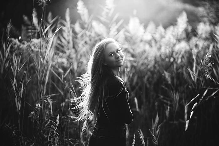 black and white portrait photography