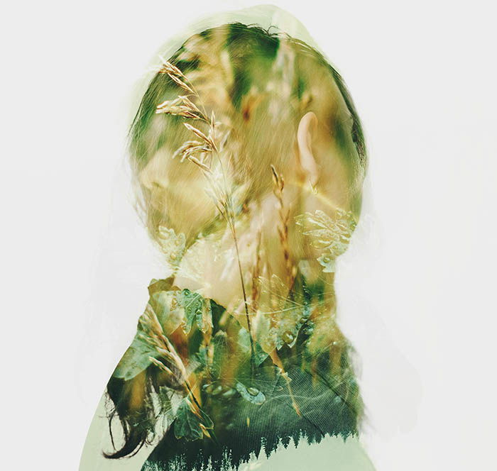 combining two double-exposure images for a creative result