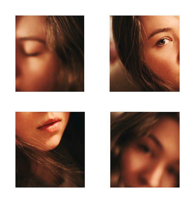 four photo grid of facial details- eyes, hands, mouths, nose, for a creative self-portrait idea
