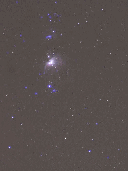 the Orion Nebula moving