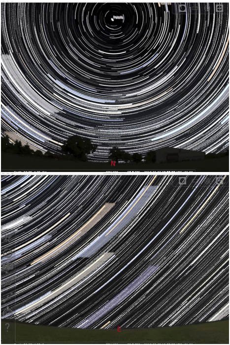 simulated star trails image