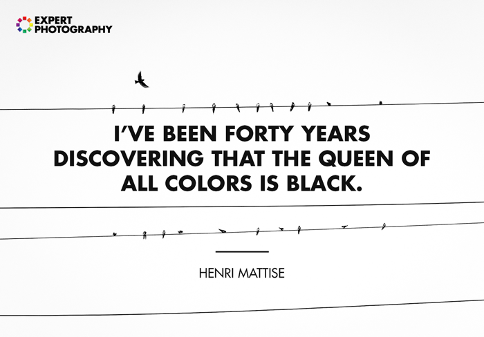 a quote on black and white photography by henri matisse