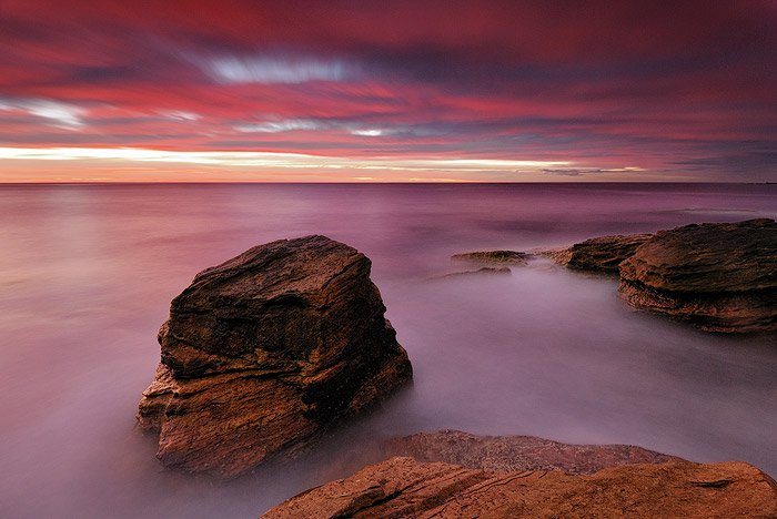 landscape photography long exposure at sea