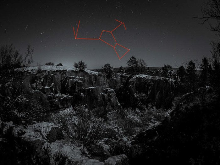 The full Orion Constellations taken with a fisheye lens