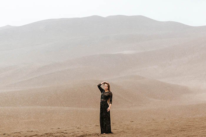 woman in the desert
