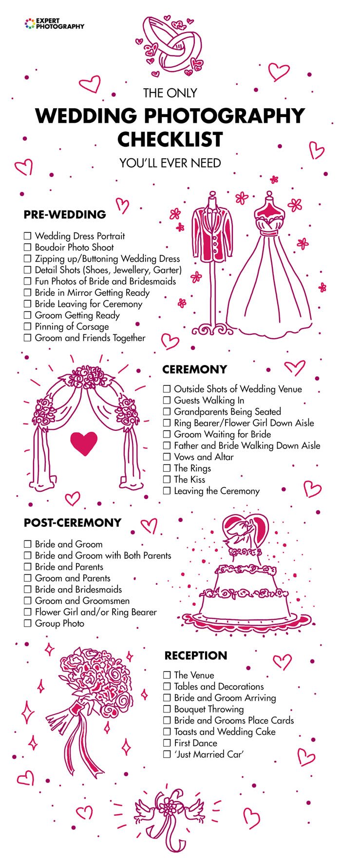 Wedding Photography Checklist: A Complete List of Must-Have Photos