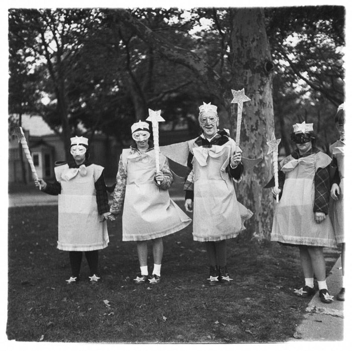 Black and white group portrait by Diane Arbus