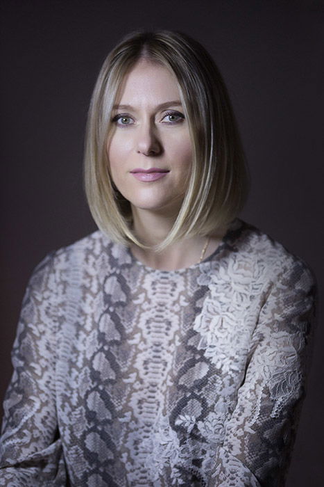 A portrait of a female model shot with diy photography lighting