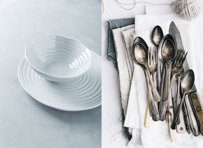 Plate and cutlery on a table 