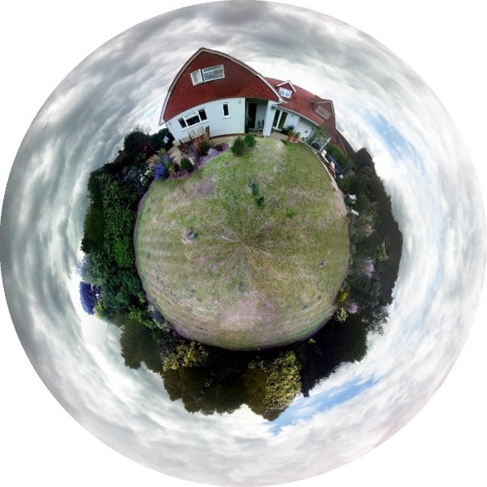 A cool tiny planet smartphone photo