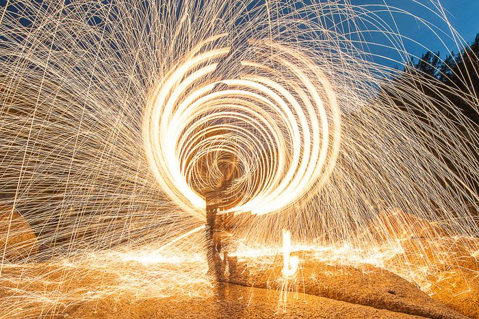 Awesome abstract photography of steel wool photography in action 