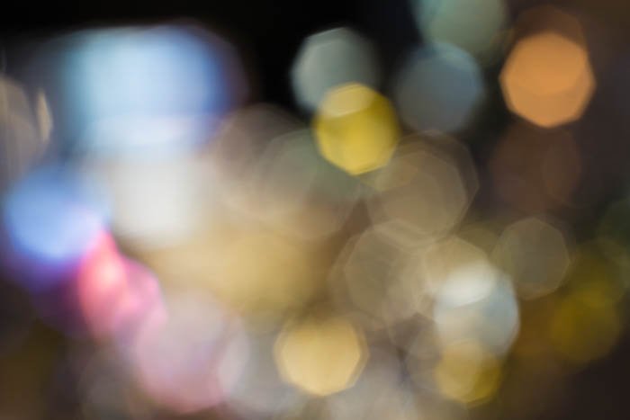 Abstract macro photography of blurred lights