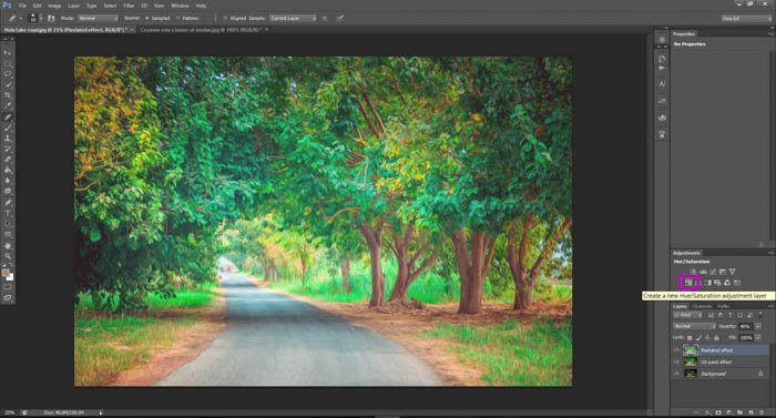 Una captura de pantalla que muestra cómo convertir fotos en pinturas usando Photoshop