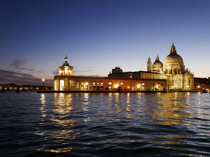 Stunning exterior architecture photography shot taken during blue hour