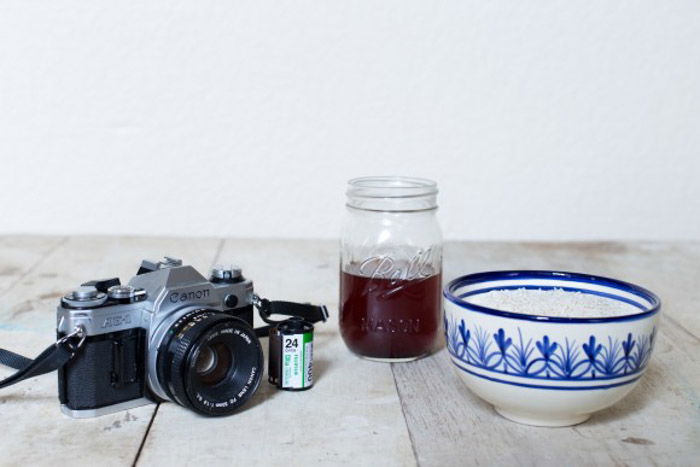 Film soaking materials for DIY photography