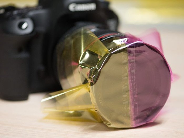 Colored plastic is a great DIY photography filter