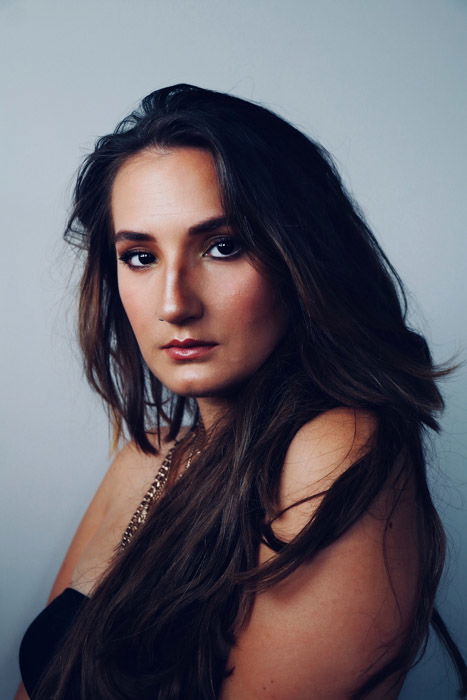 Studio portrait of female model