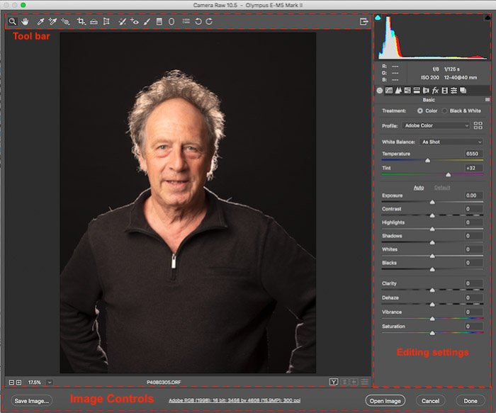 A screenshot of retouching family photography in Lightroom