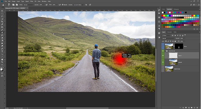 a screenshot showing how to make a blurred background in Photoshop