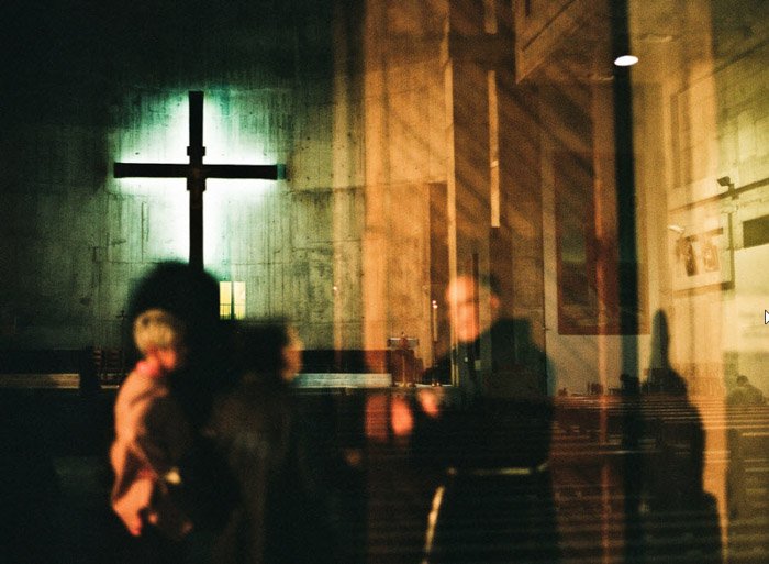  Blurred photograph of the interior of a church by Erin Grace Trieb. Famous photographers to follow. 