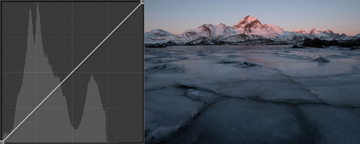 Post-processing a fine art landscape photography shot of a rocky mountain landscape.