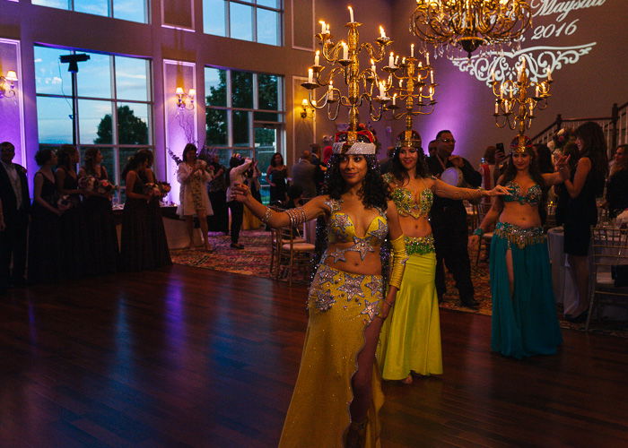 Dancers at an Arabic wedding