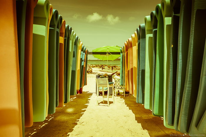 Colorful beach photography shot