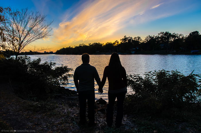 A couple holding hands at sunset - freelance photography job