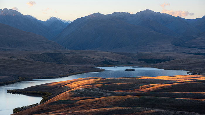 serene mountainous landscape photography