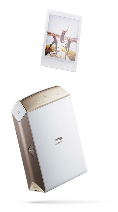 Image of an Instax instant camera printer and instant photo