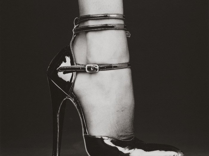 Robert Mapplethorpe close up of a foot in a black stiletto - famous photographers and their work