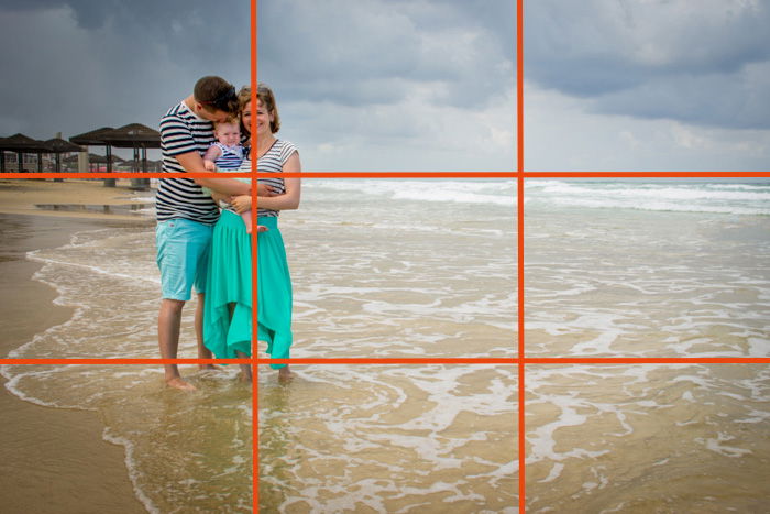 Family picture ideas rule of thirds grid