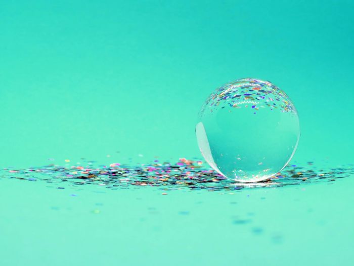 Premium Photo  Beautiful colorful soap bubbles float background.