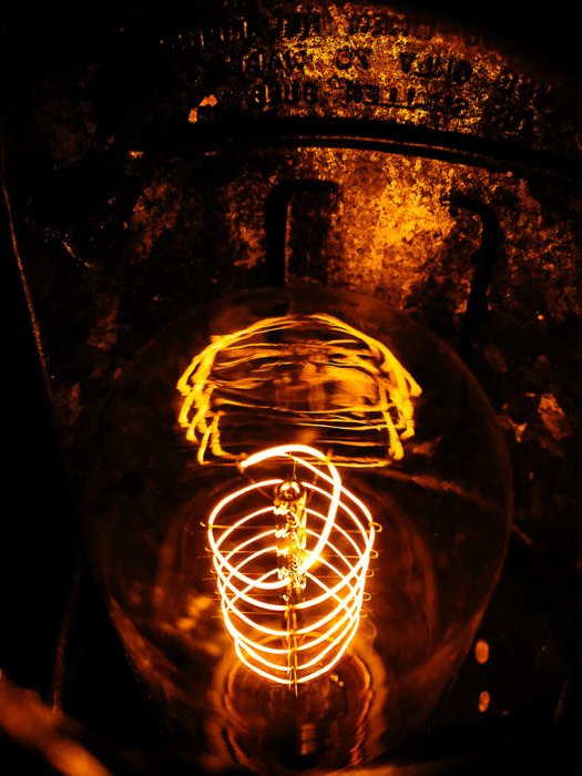 A close up of a lightbulb - abstract photography taken with a smartphone