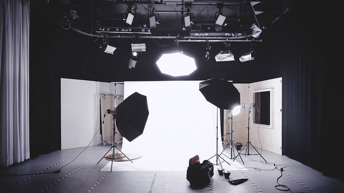 A photo studio set up as part of photography business plan