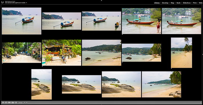 Screenshot of editing photos on Lightroom