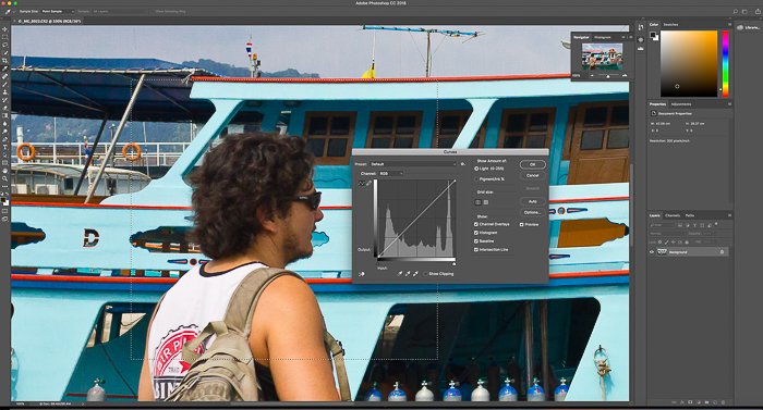 A screenshot of editing a photo in Lightroom